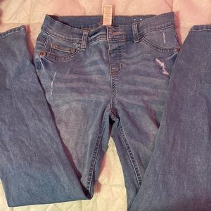 Justice Mid Rise Light Wash Jeggings Size 16